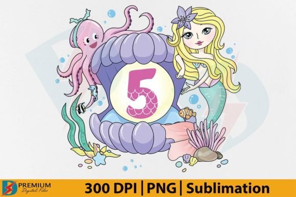 5 Birthday Girl PNG Design, Five Mermaid: A Guide to Choosing and Using Digital Art
