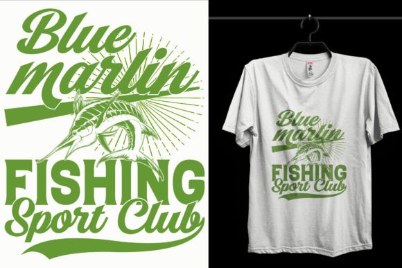 Blue Marlin Fishing T-Shirt Design