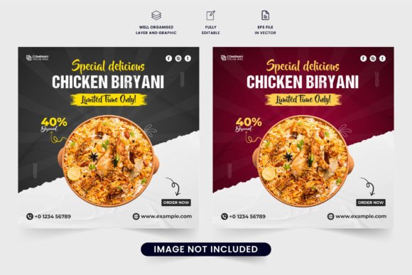 Food Social Media Post for Restaurants