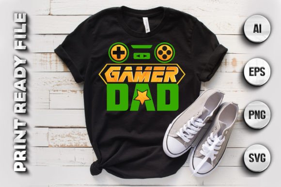 Gamer Dad, Gaming T-shirt Design: A Guide for Quality and Creativity