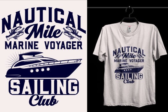 Nautical Mile Fishing T-Shirt Design
