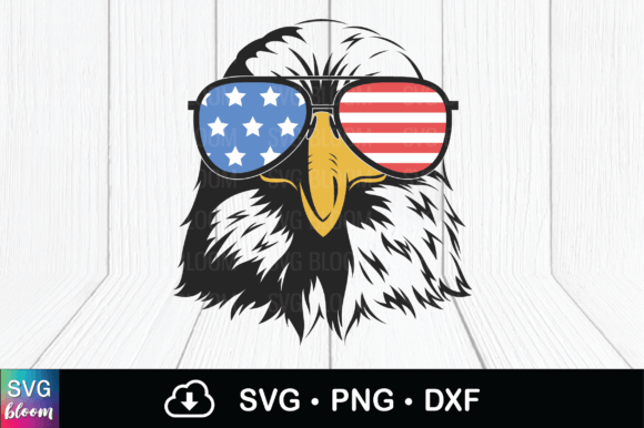 Patriotic Eagle with Sunglasses