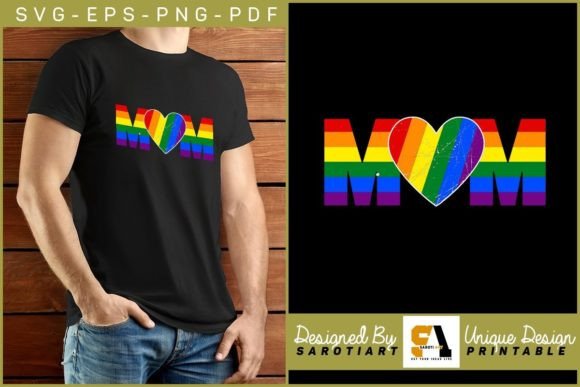 Pride Month T-shirt Design for Mom Lover: A Creative Expression of Love and Identity