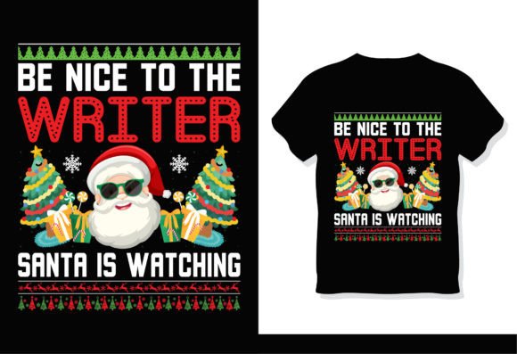 Writer Santa Christmas T-Shirt Design: A Creative Solution for DIY Enthusiasts and Entrepreneurs